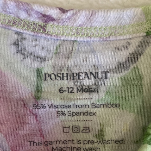 Posh Peanut Georgina Peplum ruffled bummie set - 6-12m - Picture 2 of 3